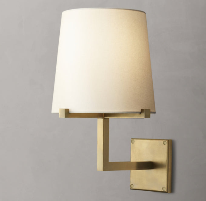 Tapered Linen Barrel Wall Light