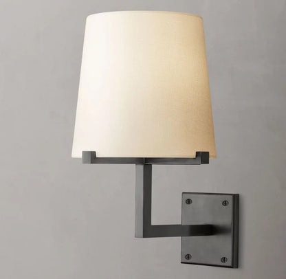 Tapered Linen Barrel Wall Light
