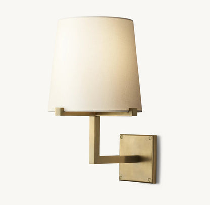 Tapered Linen Barrel Wall Light