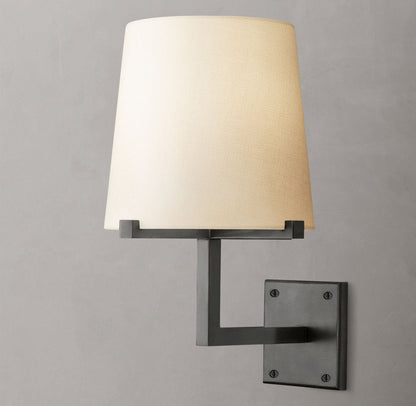 Tapered Linen Barrel Wall Light