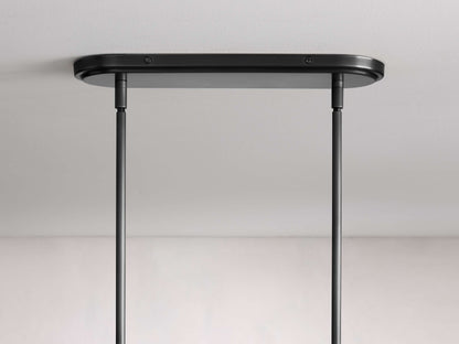 Tapered Linen Torch Island Chandelier