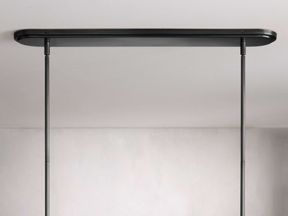 Tapered Linen Torch Island Chandelier