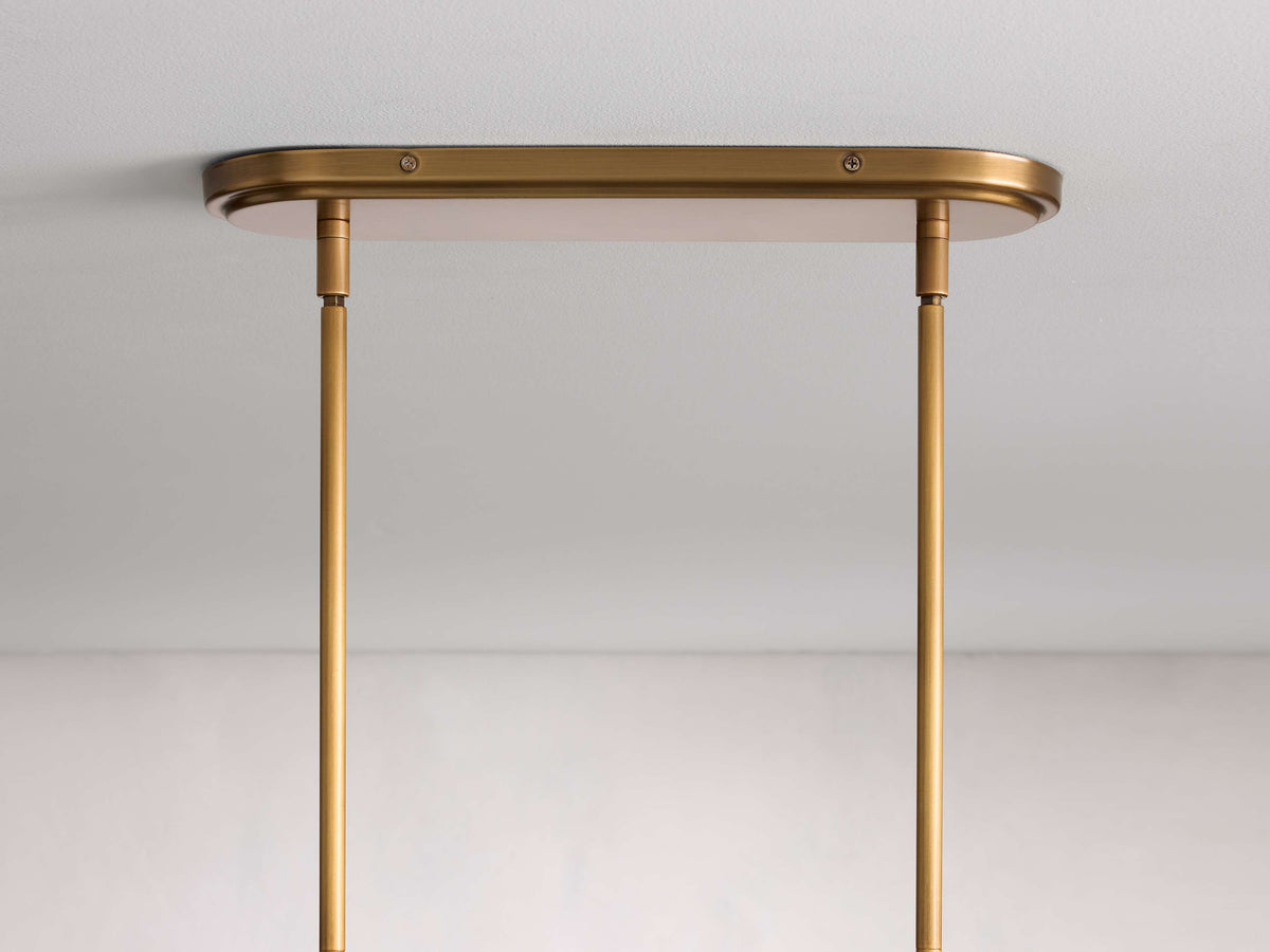 Tapered Linen Torch Island Chandelier