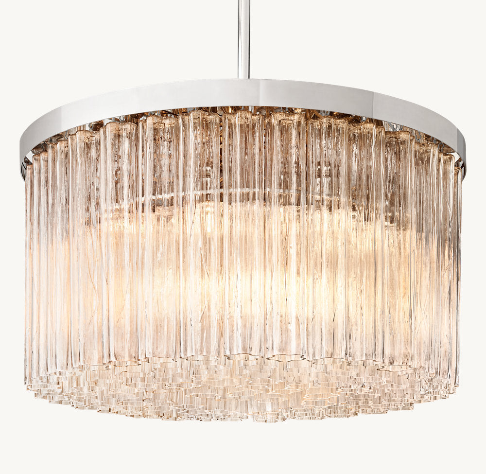 Tiered Blown Glass Globe Chandelier