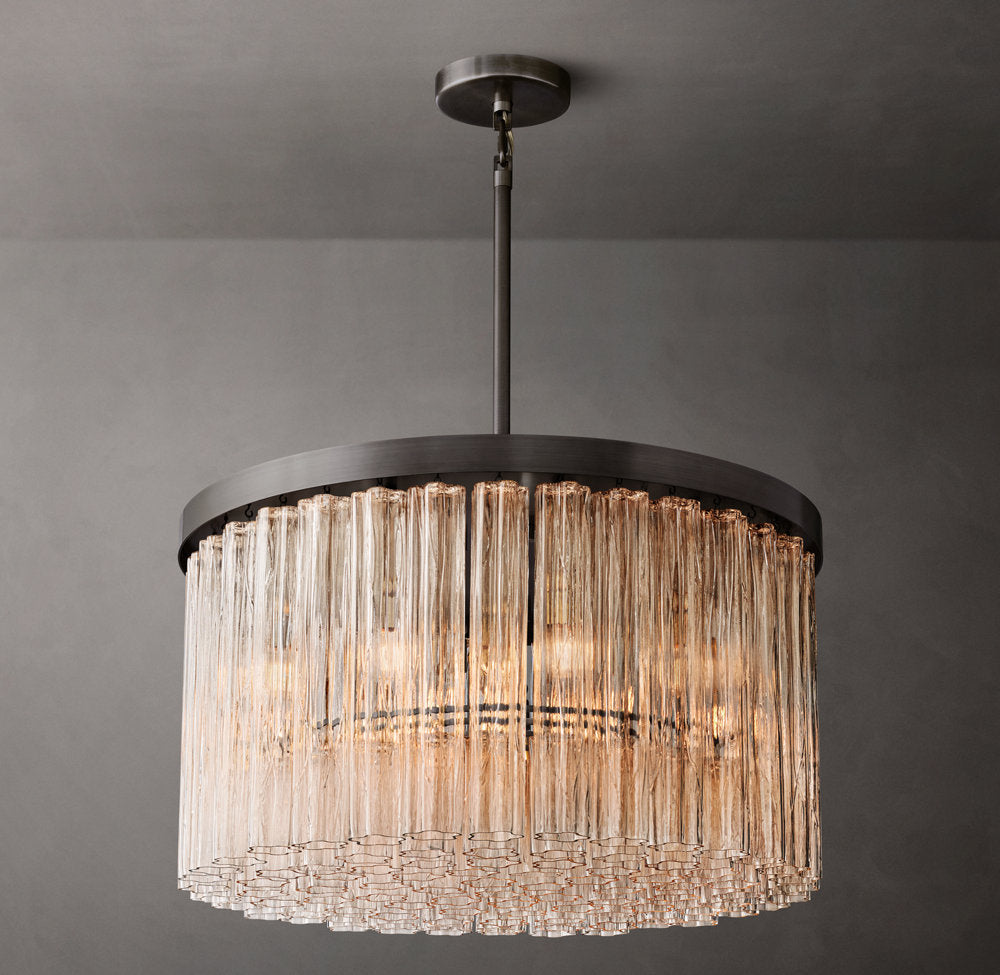 Tiered Blown Glass Globe Chandelier