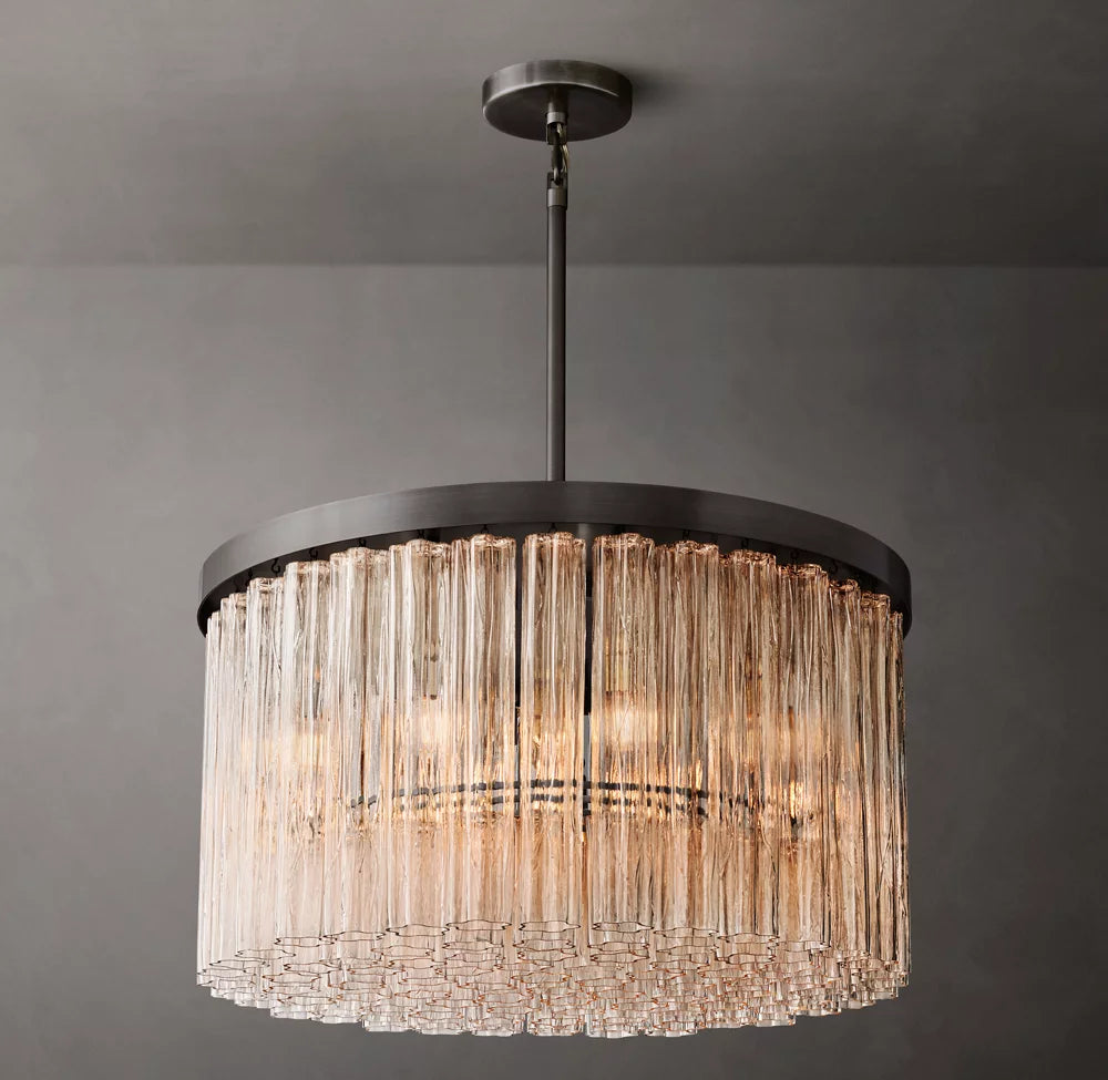 Tiered Blown Glass Globe Chandelier
