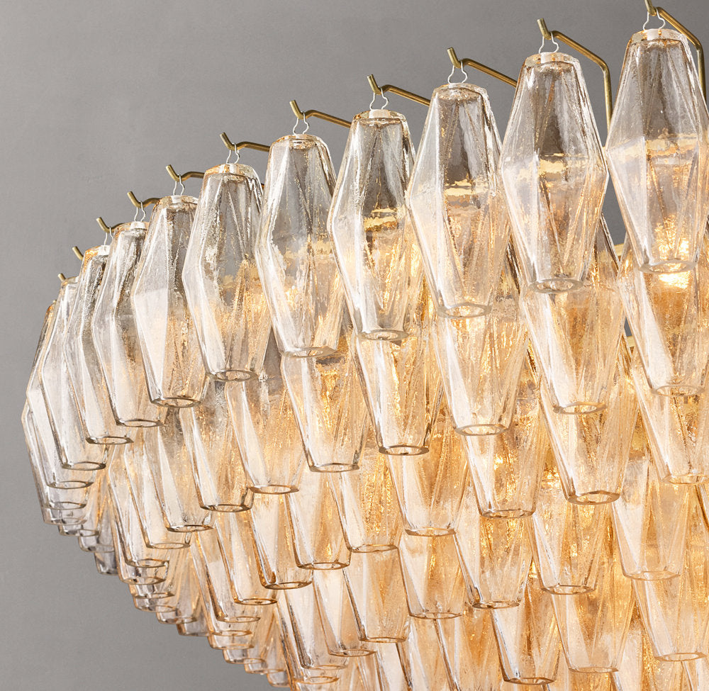 Tiered Clear Glass Crown Chandelier