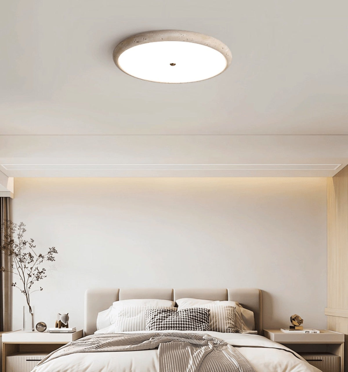 Travara Stone Halo Ceiling Light