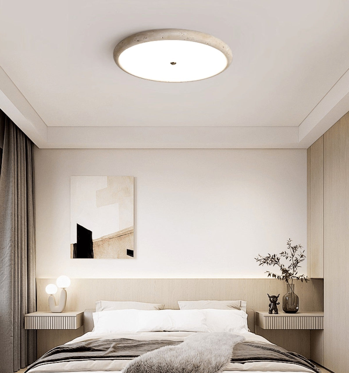Travara Stone Halo Ceiling Light