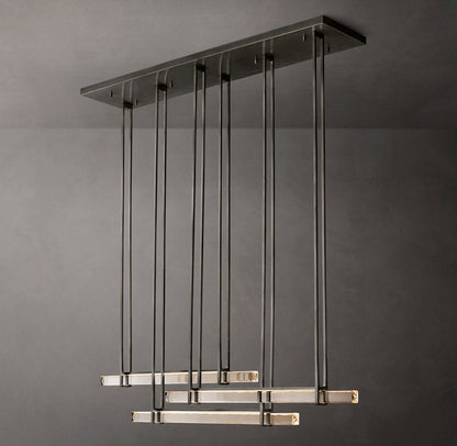 Triple Crystal Beam LED Chandelier