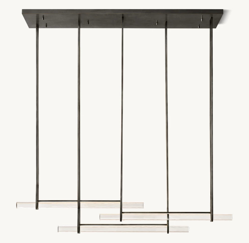 Triple Crystal Beam LED Chandelier