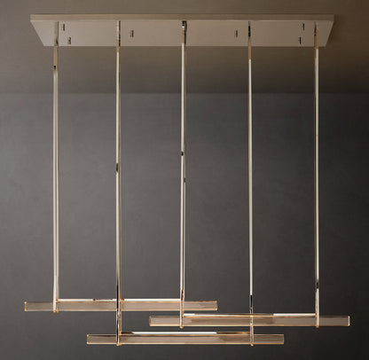 Triple Crystal Beam LED Chandelier