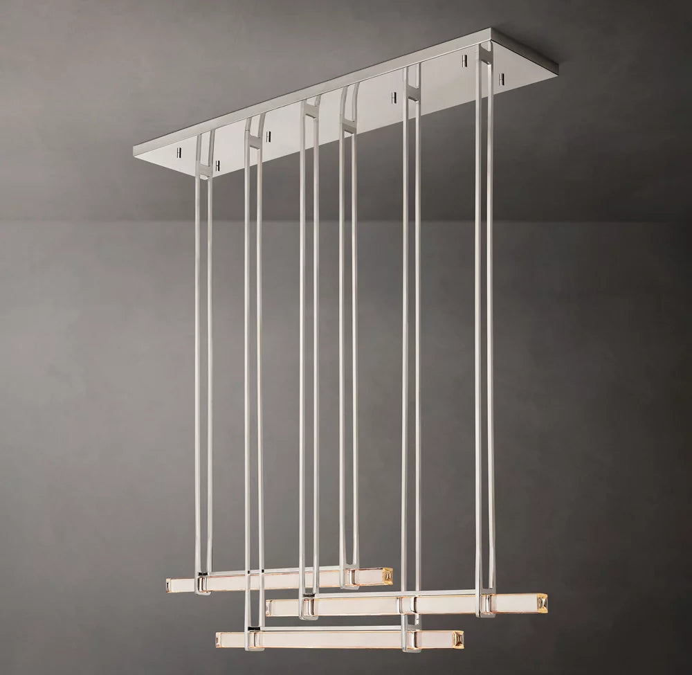 Triple Crystal Beam LED Chandelier
