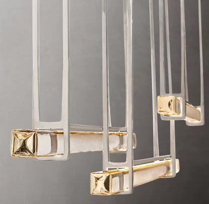 Triple Crystal Beam LED Chandelier