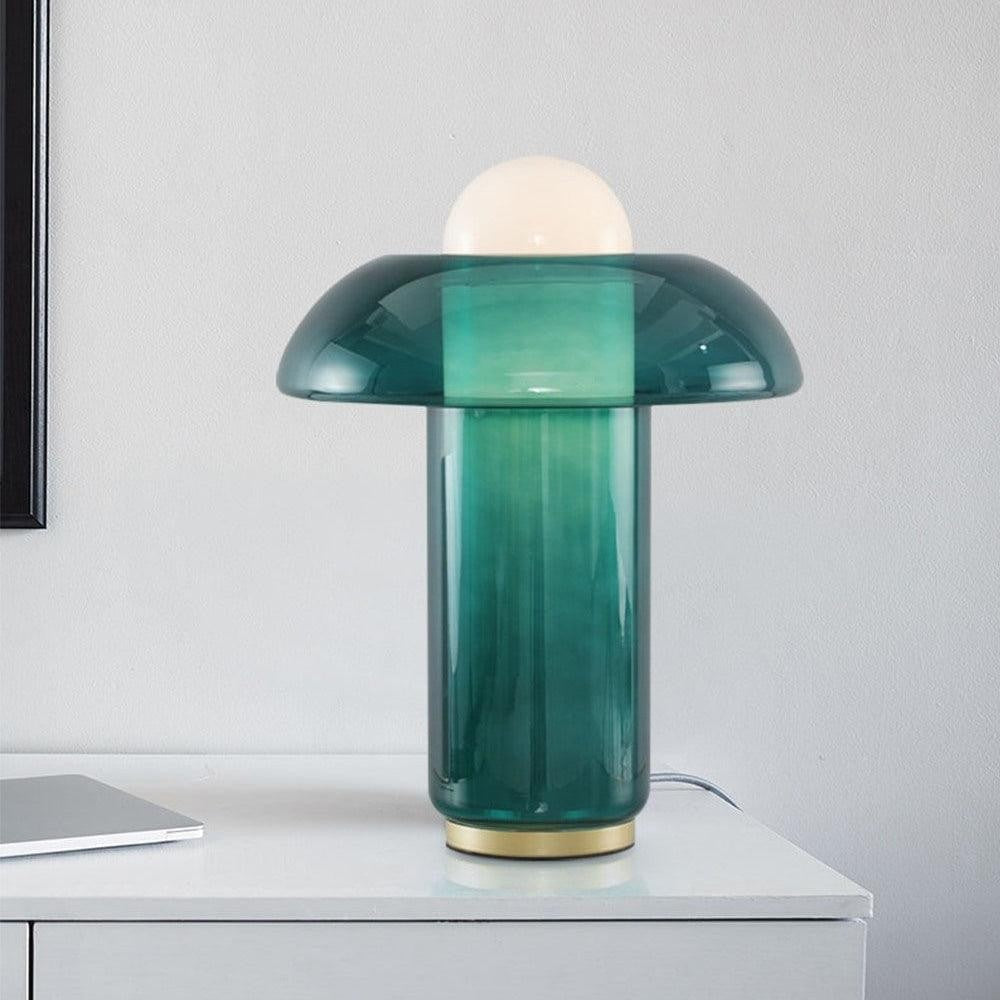 Verdant Glow Mushroom Table Lamp