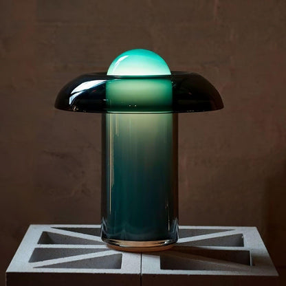 Verdant Glow Mushroom Table Lamp