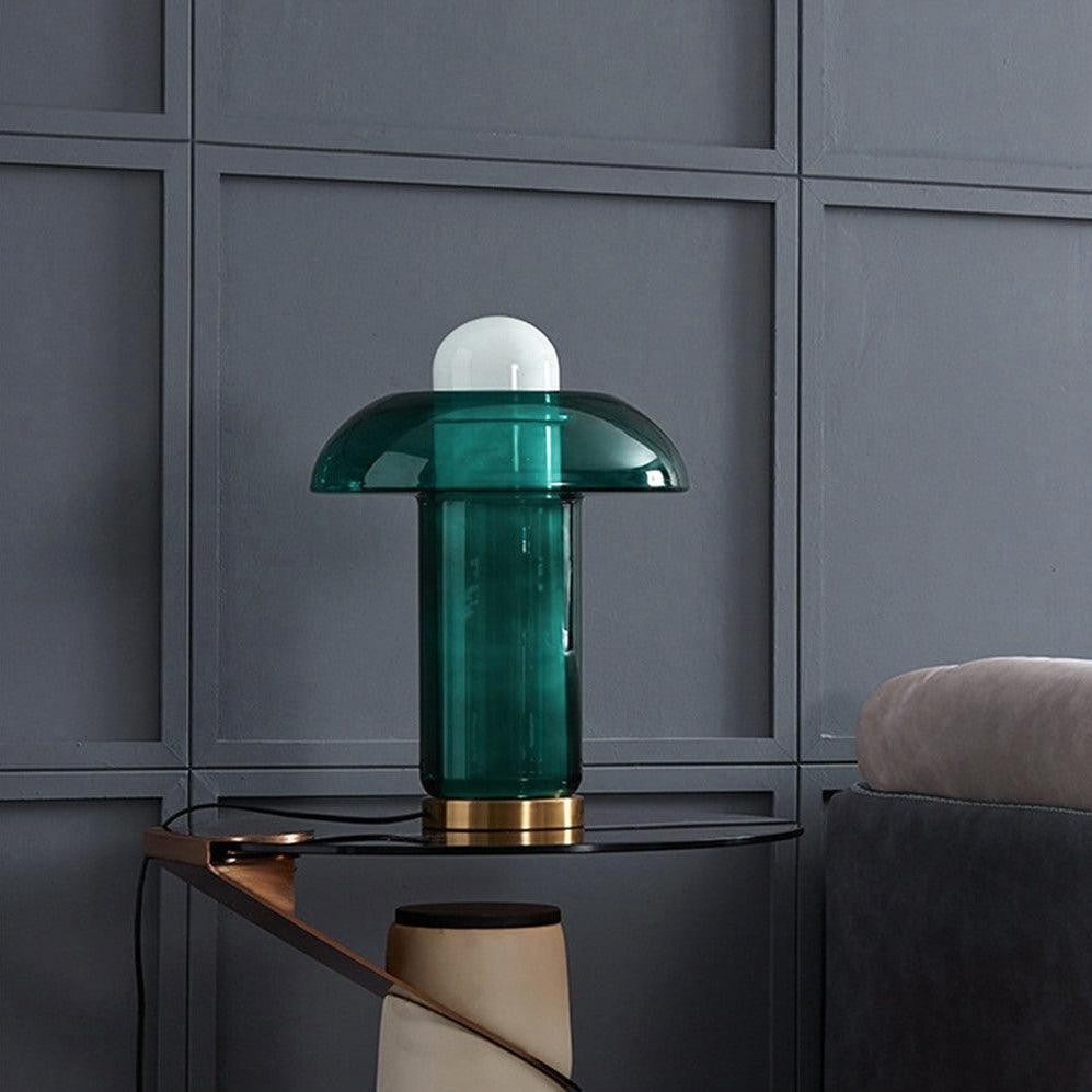 Verdant Glow Mushroom Table Lamp