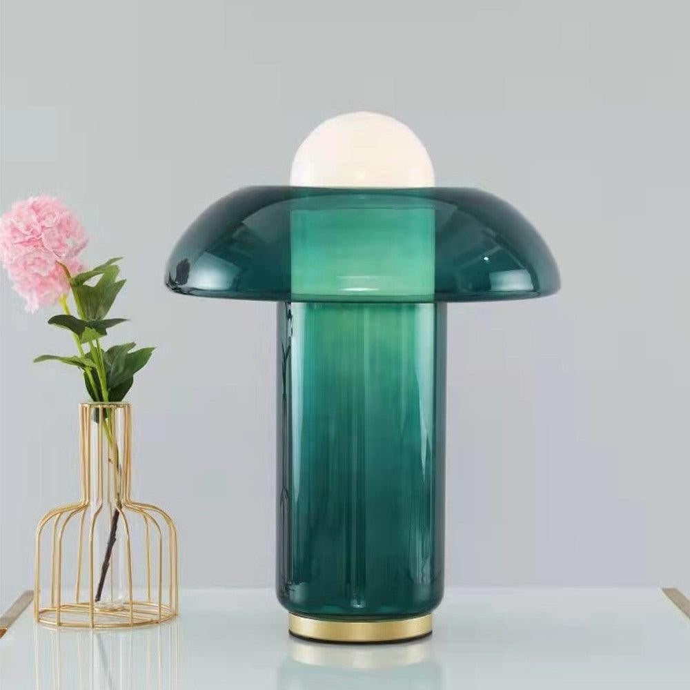 Verdant Glow Mushroom Table Lamp
