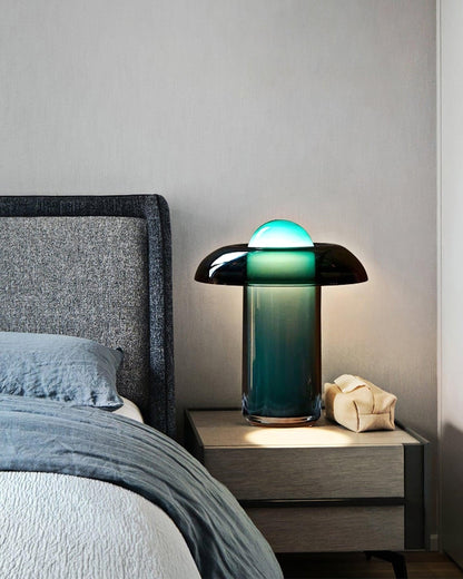 Verdant Glow Mushroom Table Lamp