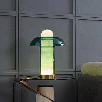 Verdant Glow Mushroom Table Lamp