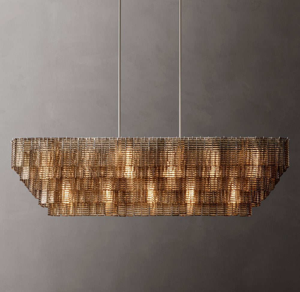 Vespera Textured Smoke Glass Chandelier