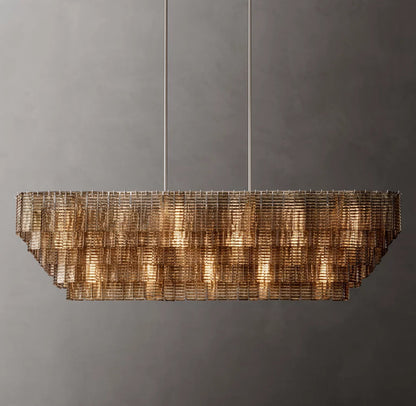 Vespera Textured Smoke Glass Chandelier
