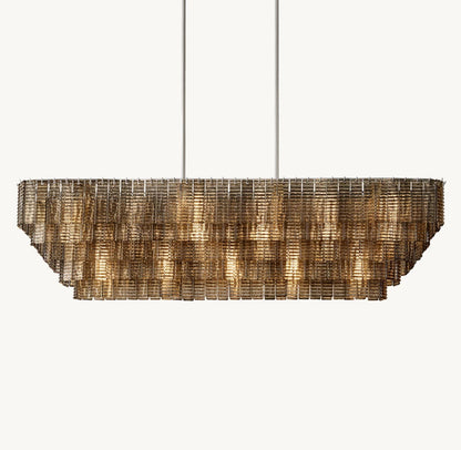 Vespera Textured Smoke Glass Chandelier