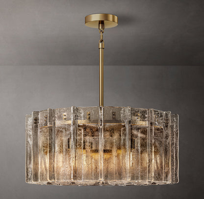 Virelle Rippled Smoke Glass Chandelier