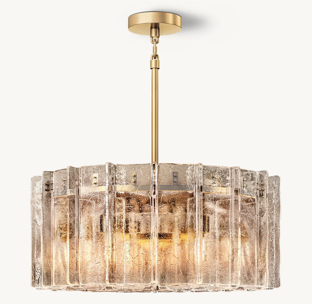 Virelle Rippled Smoke Glass Chandelier