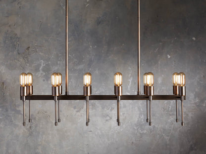 Weathered Brass Industrial Chandelier