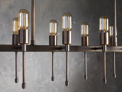 Weathered Brass Industrial Chandelier