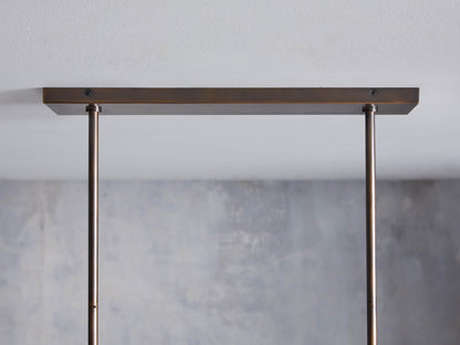 Weathered Brass Industrial Chandelier